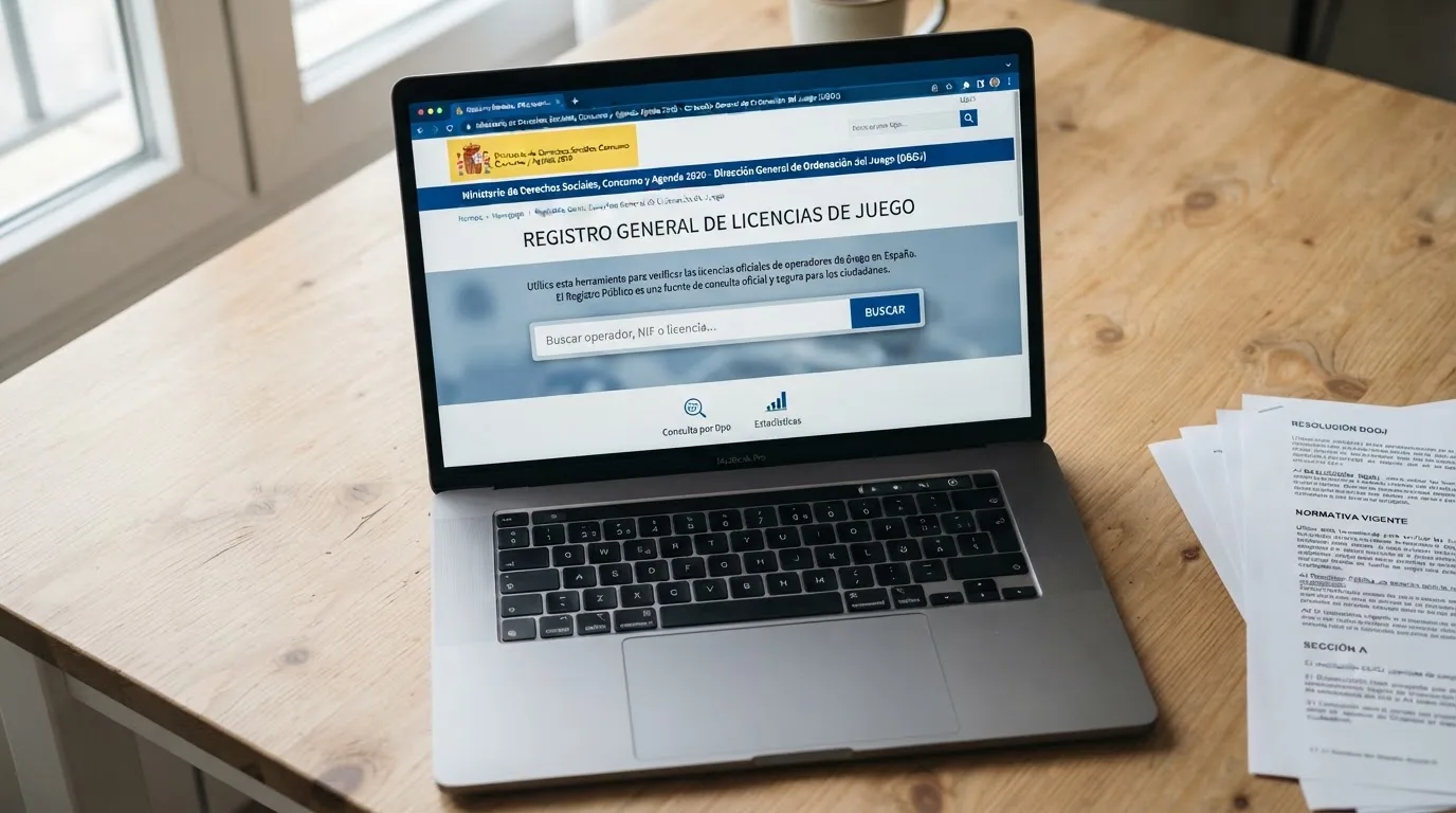 Captura del registro público de operadores de juego en la web oficial ordenacionjuego.es con el listado de operadores autorizados