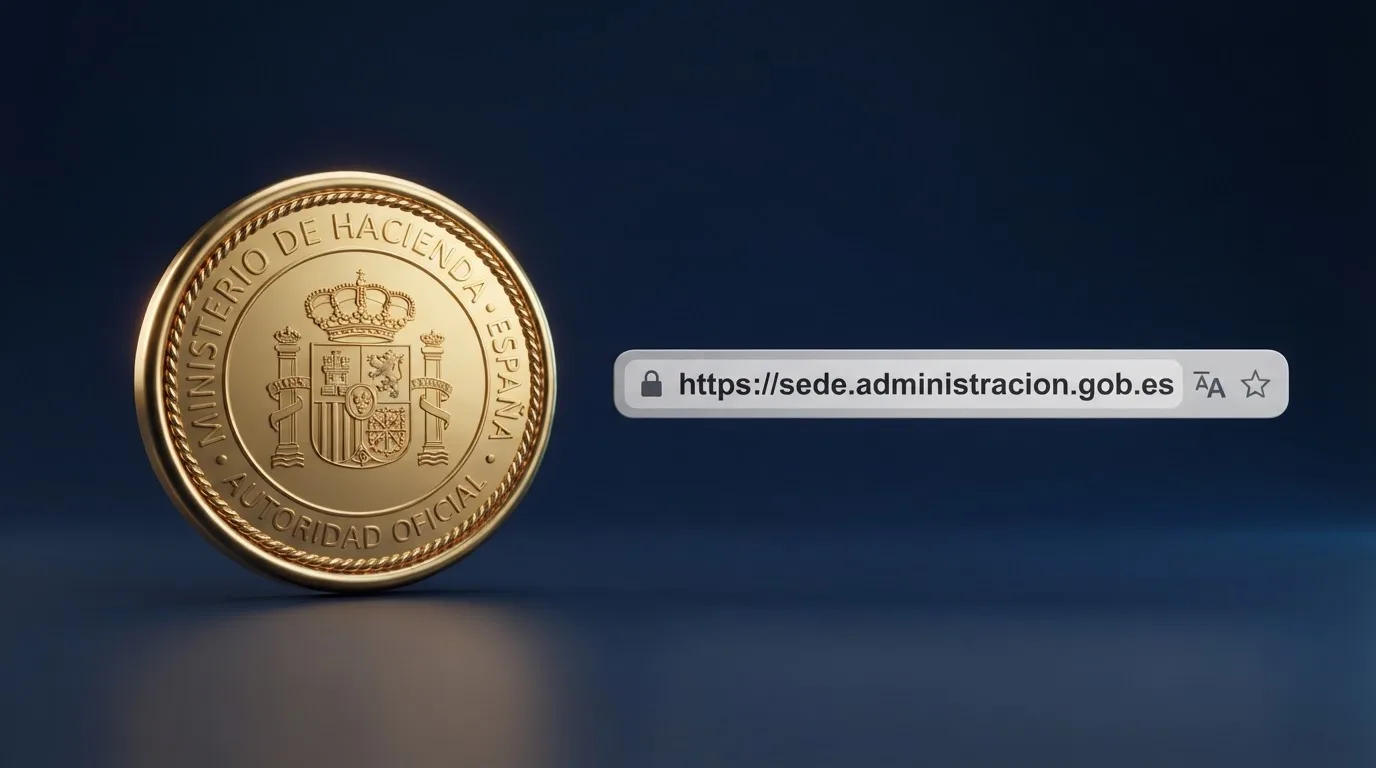 Sello oficial de la Dirección General de Ordenación del Juego junto al dominio .es en la barra de navegación de un navegador