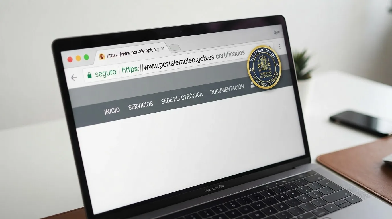 Detalle del sello de la Dirección General de Ordenación del Juego junto a la barra de direcciones de un navegador mostrando el dominio .es de un operador autorizado